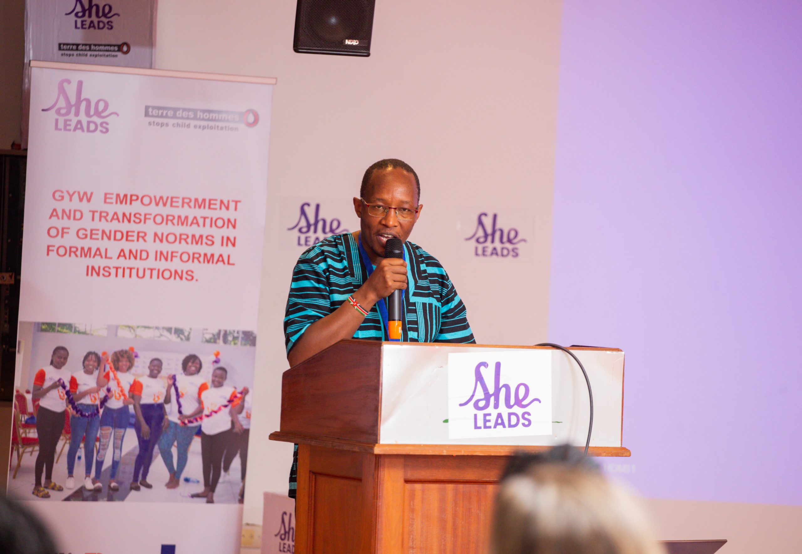 Man speaking about She Leads