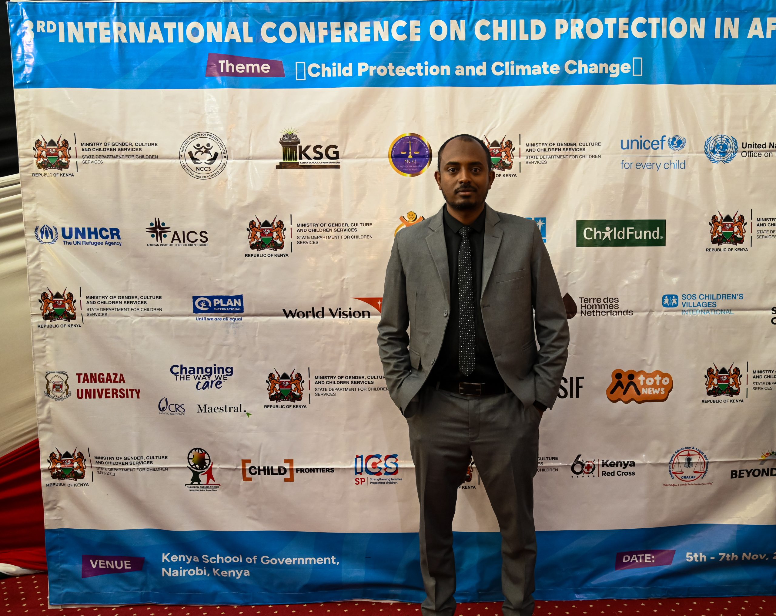 Fisehatsion Afework Laeke at the 3rd International Conference on Child Protection (ICCP) – Africa.