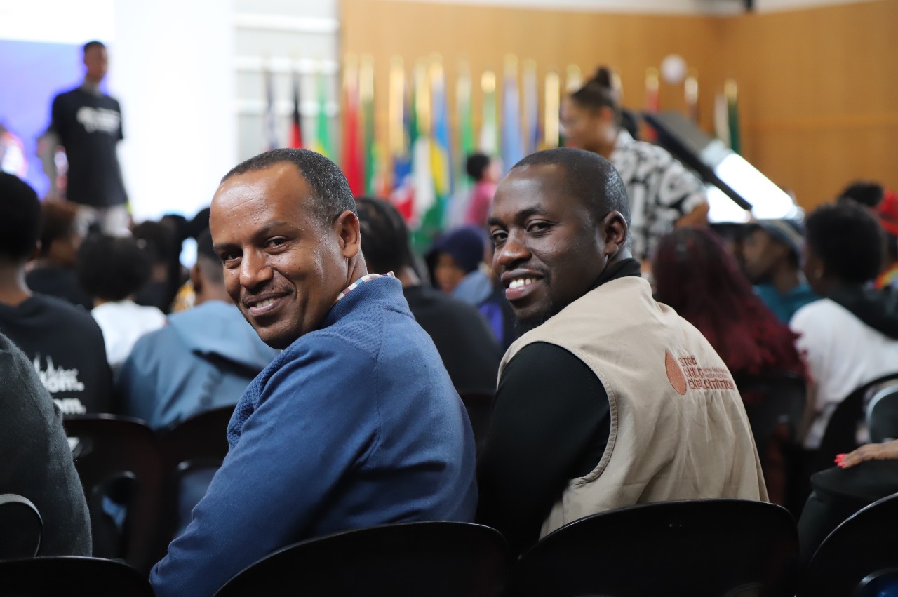 Dennis and Girma of TdH at the African Children's Summit
