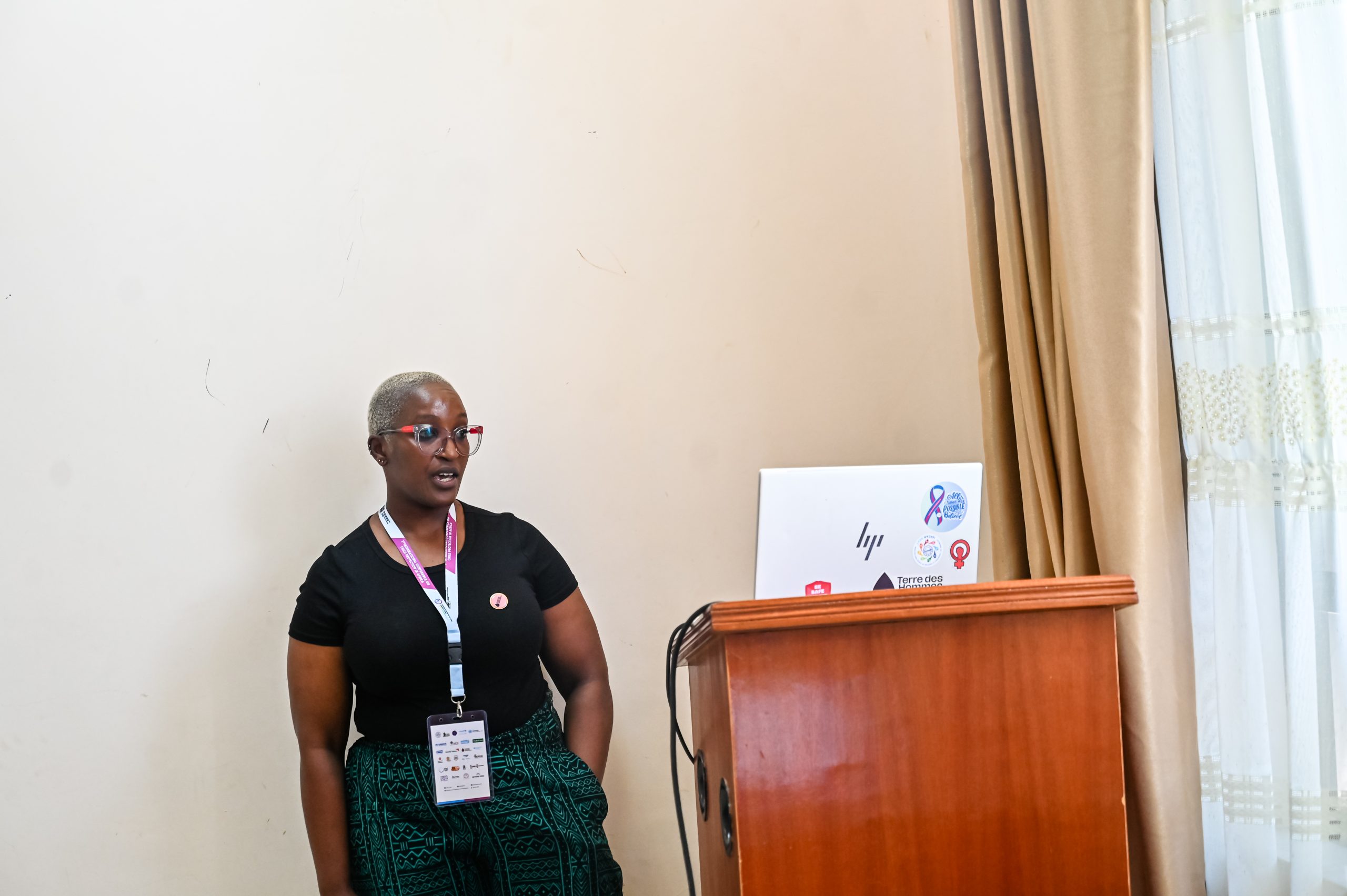 Ms. Lillian Mutuku presenting on Climate Change and the Rise of child Trafficking in the Nothern Kenya at the 3rd International Conference on Child Protection (ICCP) – Africa.