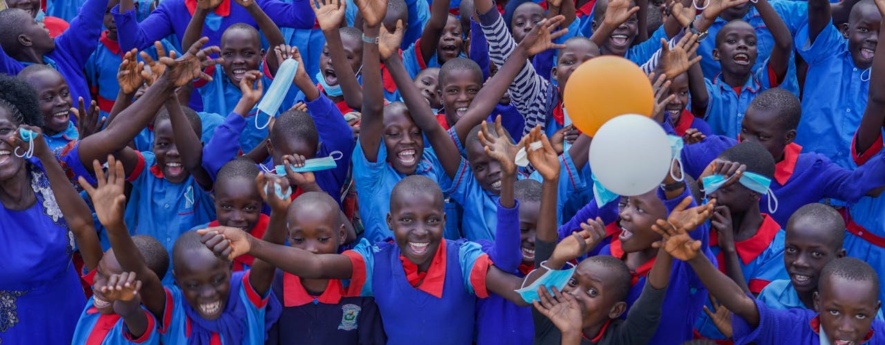 Children in child rights club in Busia