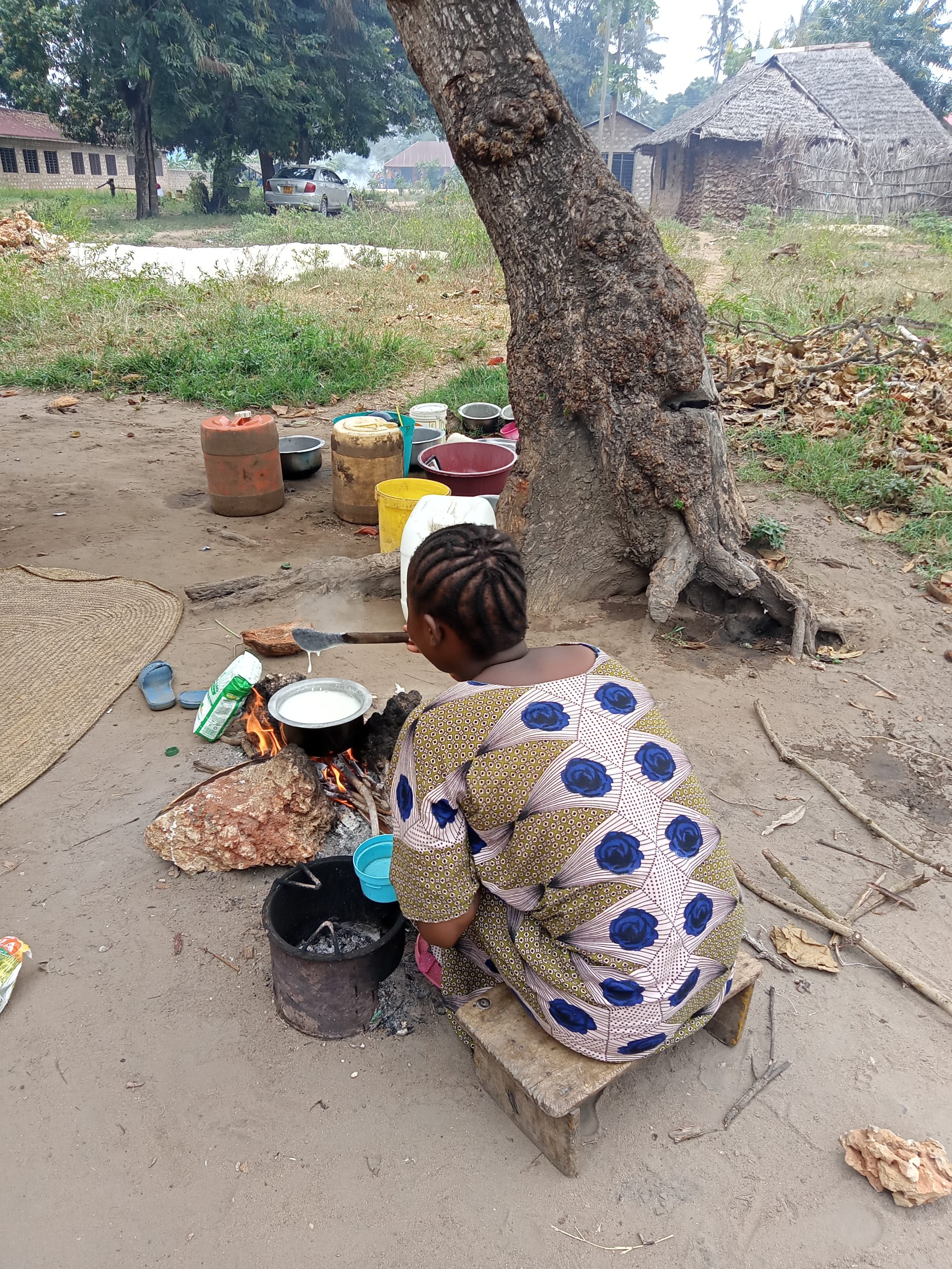 Participant, Jane, cooking at home. Photo credit: Kesho Kenya