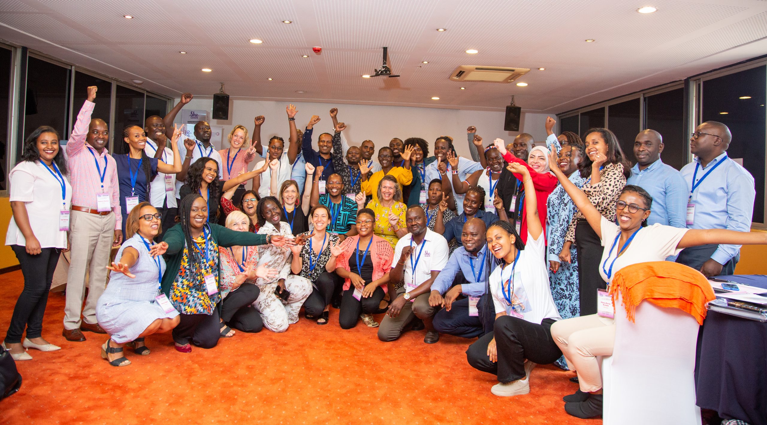 Group of people celebrating womens rights