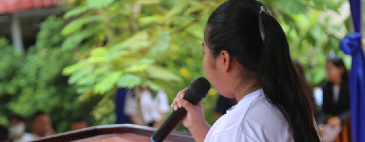 As Lea was new to debating, she learnt the skills from her fellow youth advocates; what to and how to speak